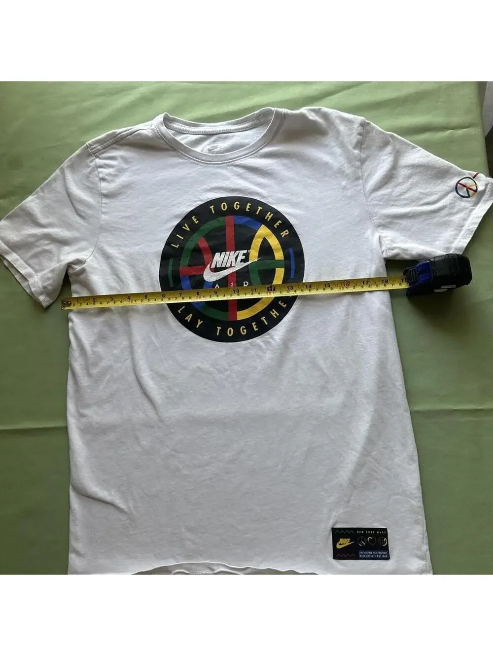 Nike Air Live Together Play Together White Graphic T-Shirt Medium